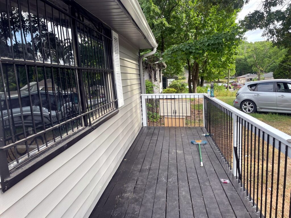Front porch after renovation in Birmingham, Alabama.
