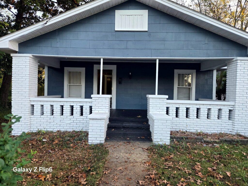 Front exterior after renovation in Birmingham, Alabama.